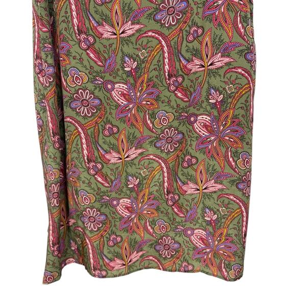 Vintage Casual Corner Annex Dress 100% Silk Floral Paisley Sheath Boho Size 12 - Picture 7 of 13